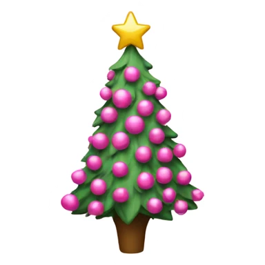 Christmas tree that is pink sticker