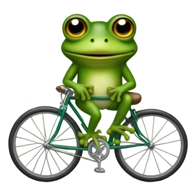 Frog riding a bike sticker