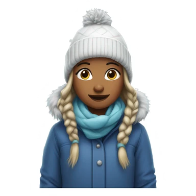 Girl in snow sticker