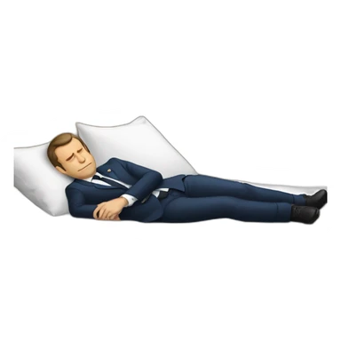 macron-sleeping sticker