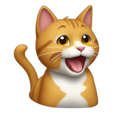 Gato sacando la lengua para un lado sticker
