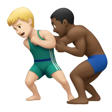 white boy wrestling match sticker