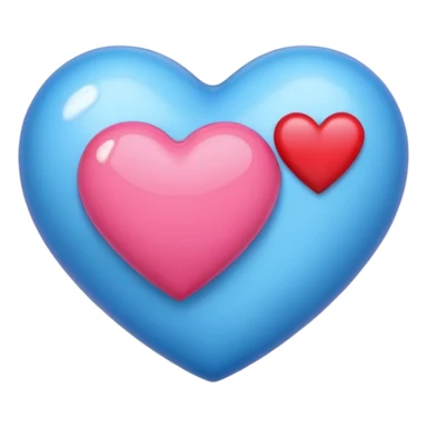 Blue heart with kisses sticker