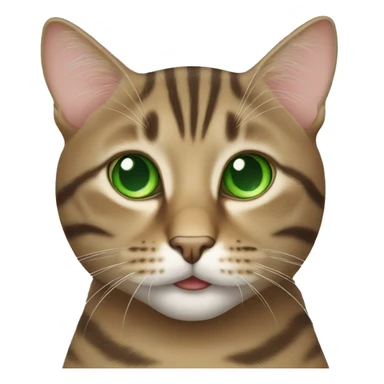Tabby cat with green eyes sticker