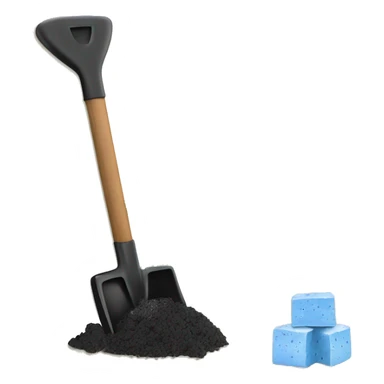 Black sugar strain and blue cheese strain with marijuana leaves and smoke. A shovel, hoe cartoon images in the middle of the words sticker