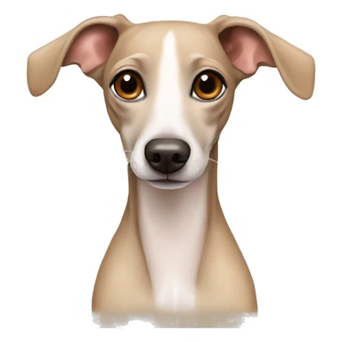 Cute dog Italian greyhound beige color sticker