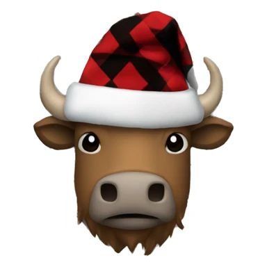 Santa hat buffalo plaid  sticker