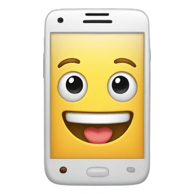 happy smartphone sticker