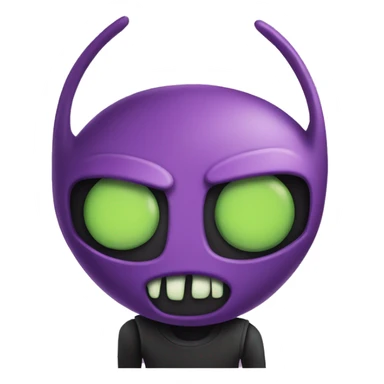 Space alien Invader zim sticker