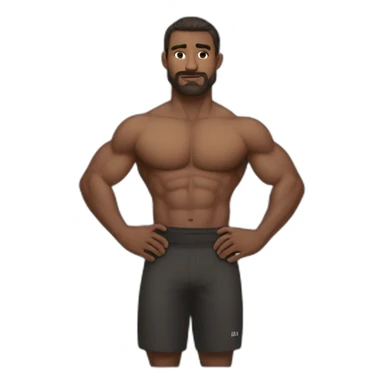 buff iman gadzhi with hands on hips sticker