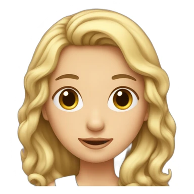 Fille anglaise avec de long cheveux cha sticker