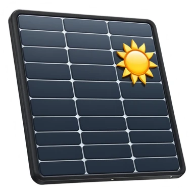 solar panel without sun sticker