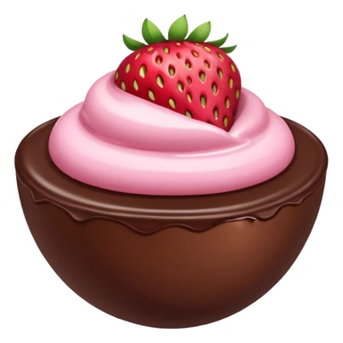 Chocolate filled with strawberry yougurt sticker