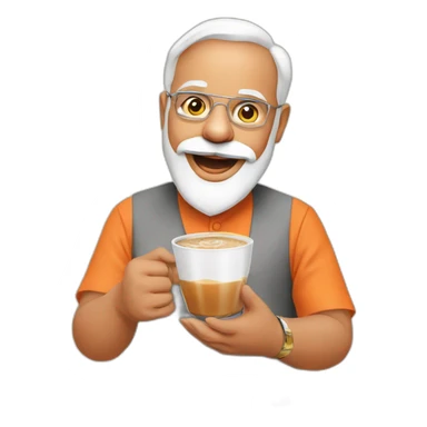 Narendra Modi selling chai sticker
