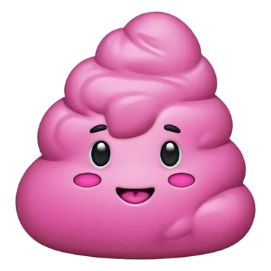 Pink fancy Poop sticker