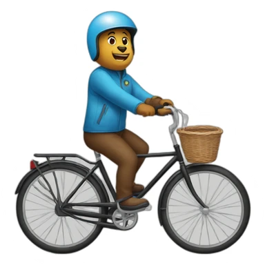 Un ours sur un vélo sticker