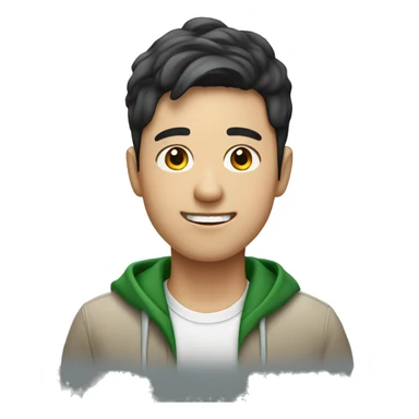 Mexican Korean university student guy sticker