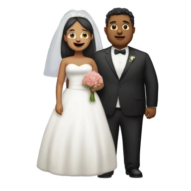 Fatty couple wedding  sticker