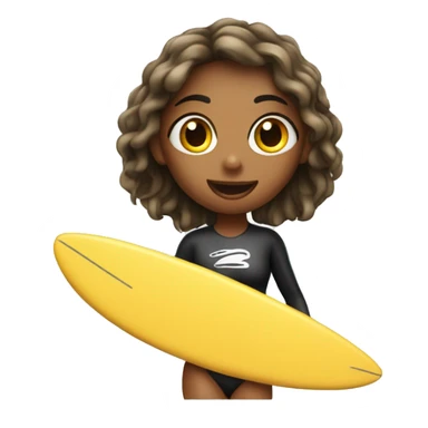 girl surfer with food sticker