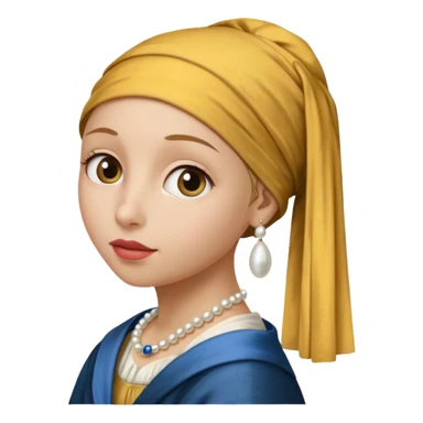 Girl with a Pearl Earring painting sticker