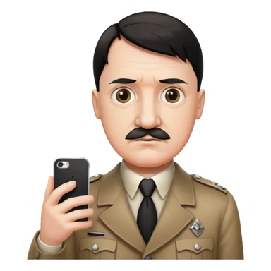 Hitler with an iPhone sticker
