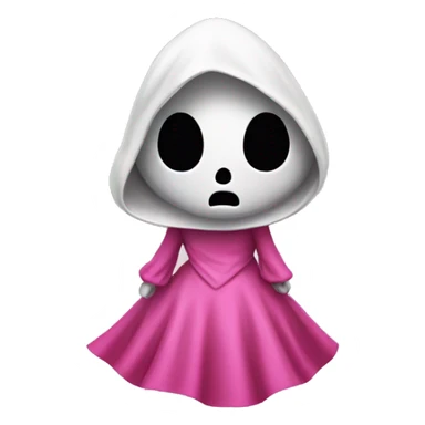 Ghostface wearing a pink dress sticker