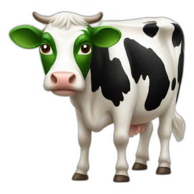 vache à taches vertes sticker