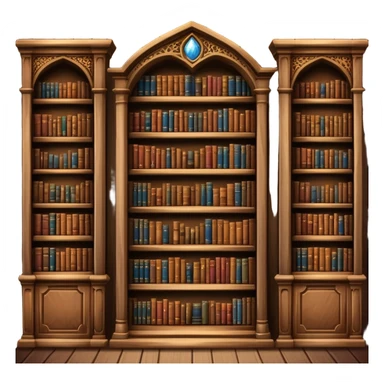 old bookshelf, magic, harry potter, hogwarts library sticker