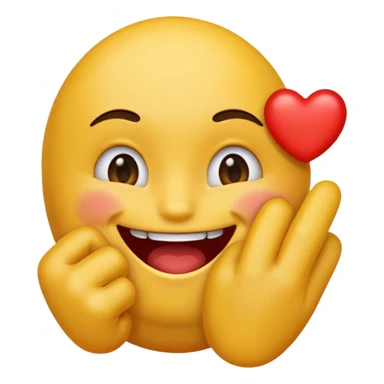 A emoji biting its finger ￼￼￼ flirtatiously ￼ sticker