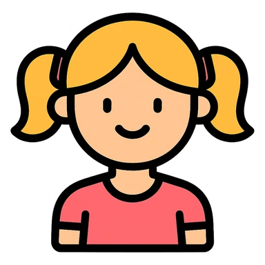 color outline icon of a girl sticker