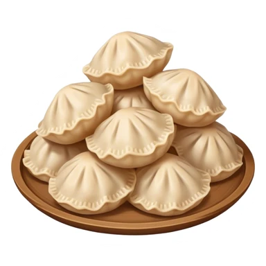 a handful buuz Mongolian dumpling  sticker