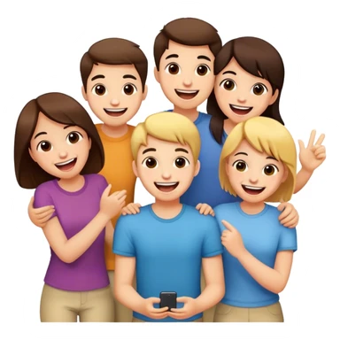 5 bestfriends ; 3 boys, 2 girls sticker