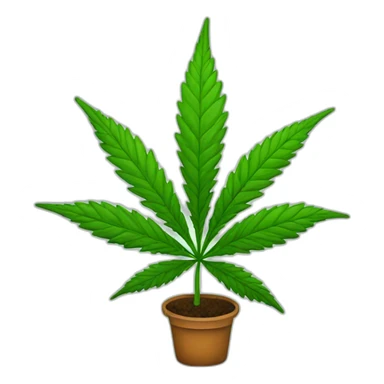 cannabis plant sticker