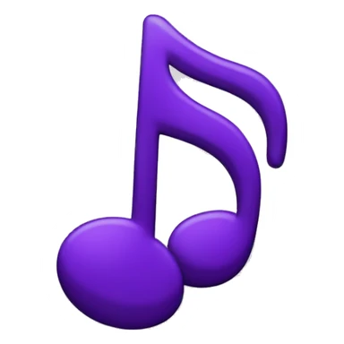 a purple music note sticker