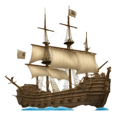 War ship XVII century sticker