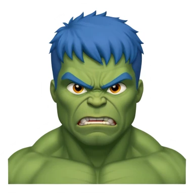 blue haired hulk sticker