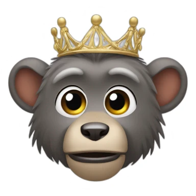 baboon tiara sticker