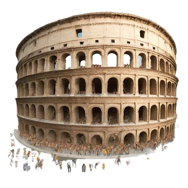 Colosseum with people infront sticker