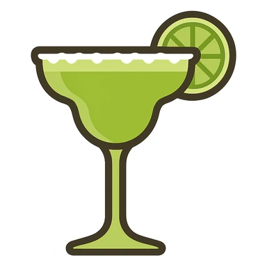flat toon margarita sticker