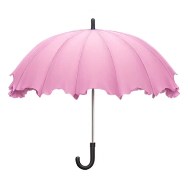 Detailed pink umbrella with large ruffles sticker