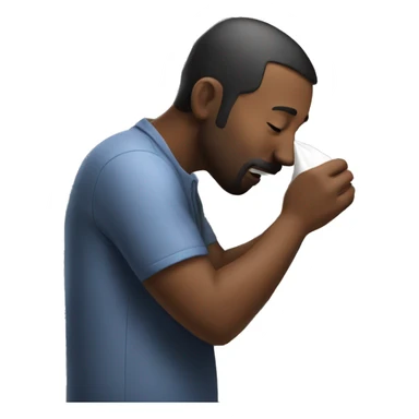 man smelling flour  sticker