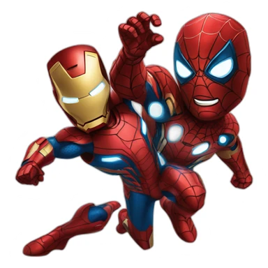 Iron man and spider-man sticker