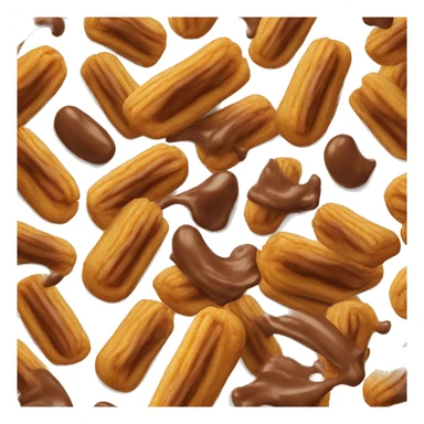 Dipped chocolate churro tip sticker