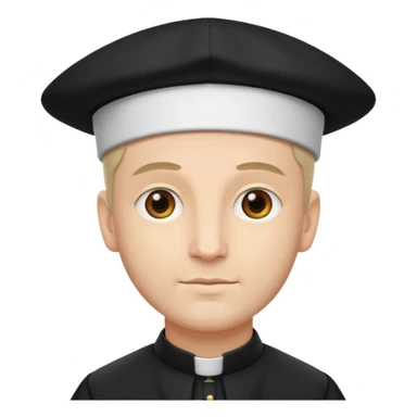 Priest with a hat  sticker