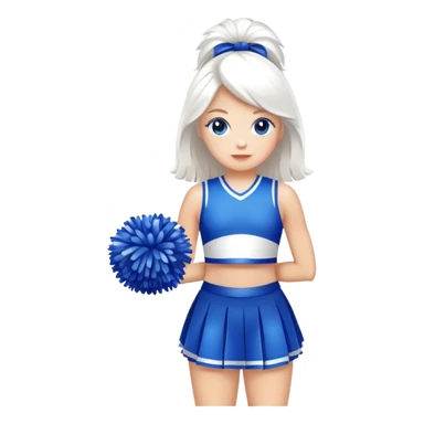 cheerleader pompom blue and white sticker