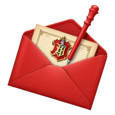 Hogwarts envelope with sealing wax sticker