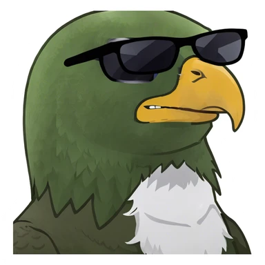 Bald eagle sunglasses  sticker