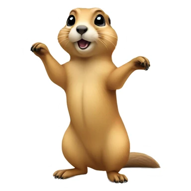 prairie dog stretching sticker