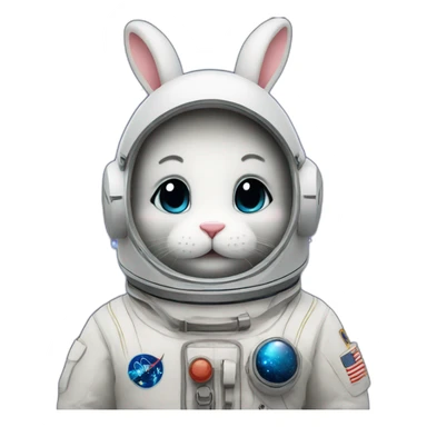 lapin cosmonaute sticker