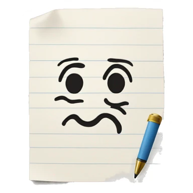 a paper sheet lines with a pen sticker